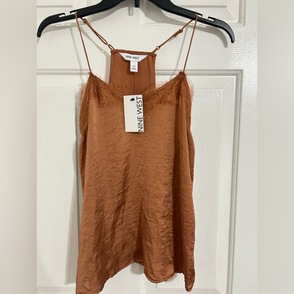 Nine West Women's Copper Camisole with Lace Detail